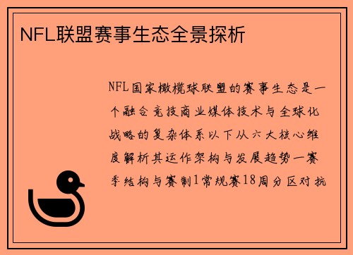 NFL联盟赛事生态全景探析
